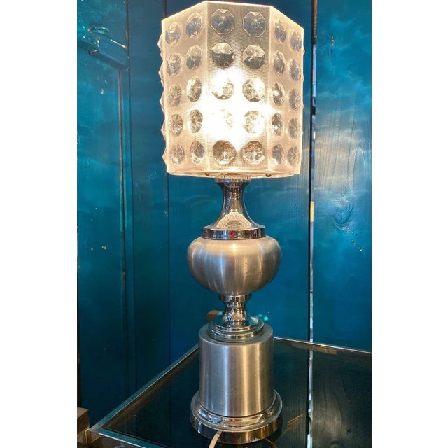 Vintage Aluminium Table Lamp For Sale - Image 3 of 10