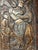 Krishna Carved Wall Panel Barn Door Brown Reclaimed Wood Home Wall Art 84x41 For Sale - Image 4 of 7