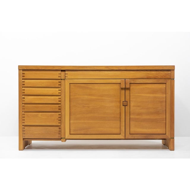 Vintage Elmwood Sideboard R13A by Pierre Chapo, 1980s For Sale - Image 4 of 17