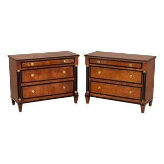Century French Empire Style Mahogany Chests, Pair For Sale