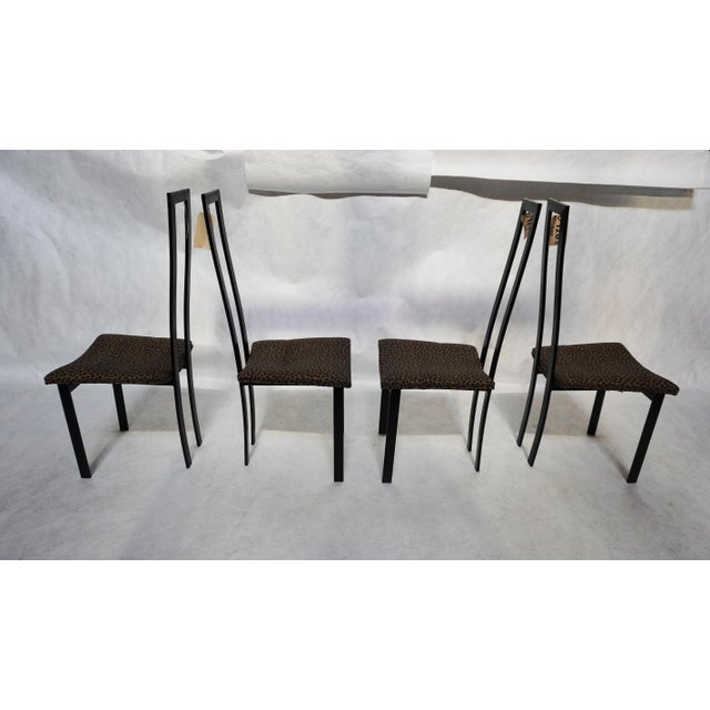 Mid 20th Century Set of Skinny Back Postmodern Dining Chairs in the Style of Maurizio Cattelan For Sale In Los Angeles - Image 6 of 18