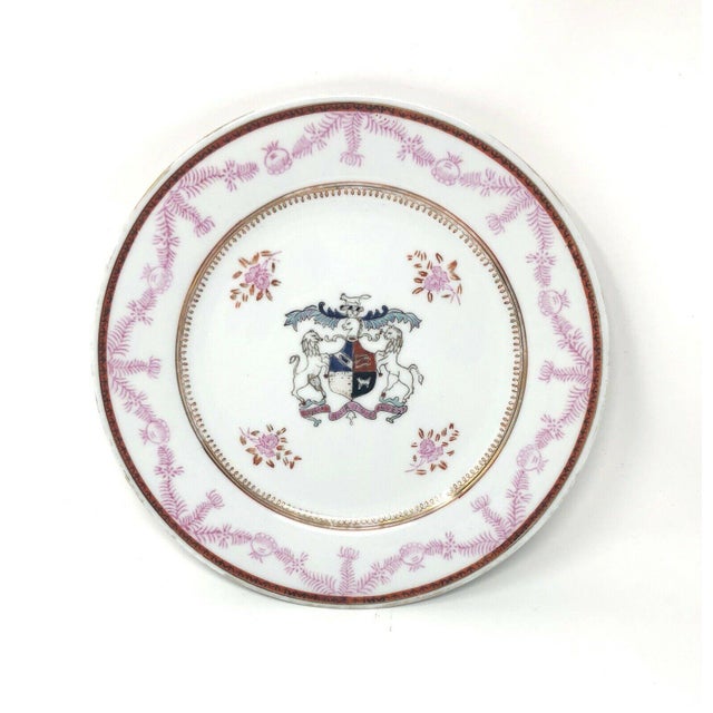 Antique Corsican French-Italian Coat of Arms Sola Viriue Invest Plate For Sale - Image 11 of 11