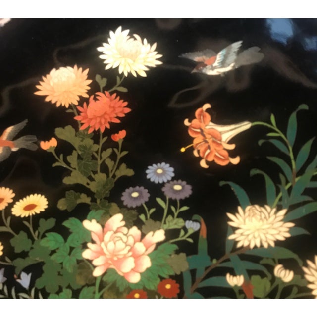 Meiji Period 19th Century Japanese Cloisonné Charger For Sale - Image 4 of 9