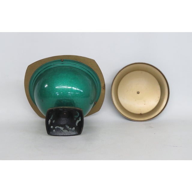 Mid Century Judaica Israeli Enamel Lidded Brass Serving Bowl Pedestal Dish 5003b For Sale - Image 10 of 14