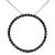Experience the captivating allure of this stunning open hoop pendant necklace, designed to make a bold statement. Crafted...