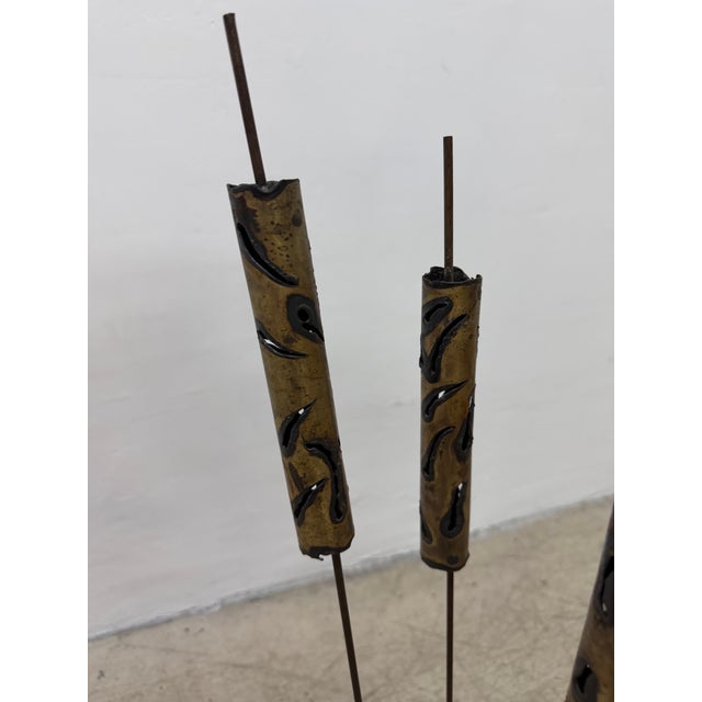 Torch-Cut Brutalist Iron Cattail Table or Floor Sculpture, 1960s For Sale In Miami - Image 6 of 13