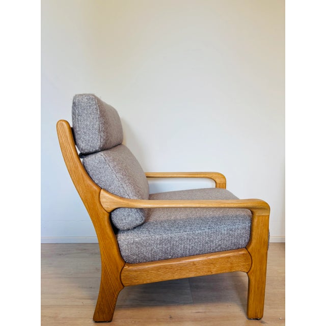 Vintage Oak Lounge Armchair, West Europe, 1970s For Sale - Image 4 of 15