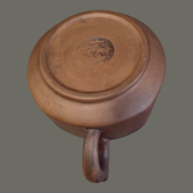 Sculpture Materials Vintage Chinese Yixing Zisha Clay Tea Pot For Sale - Image 7 of 8