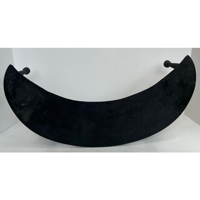 Victorian Antique Cast Iron Fireplace Fender Warmer Curved Hearth Bench With Cabriole Legs For Sale - Image 3 of 11