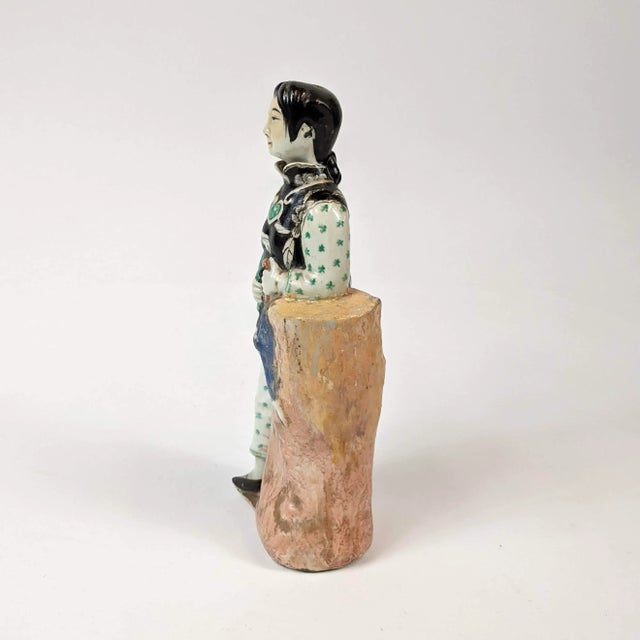 Late 19th Century Lady Holding an Umbrella Porcelain Figure For Sale - Image 4 of 6