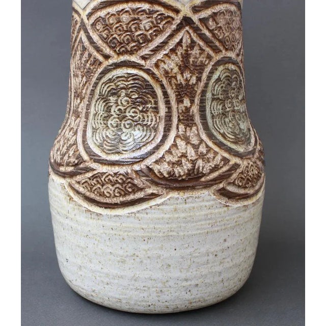 Brown Mid-Century Ceramic Vase by Marcel Giraud, 1960s For Sale - Image 8 of 12
