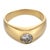 Contemporary Vintage Diamond 14k Yellow Gold Bezel Engagement Ring, Size 8.5 For Sale - Image 3 of 6