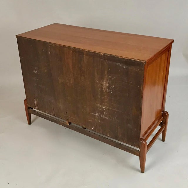 Wood Mid Century Italian Parchment Three Piece Storage Suite For Sale - Image 7 of 13