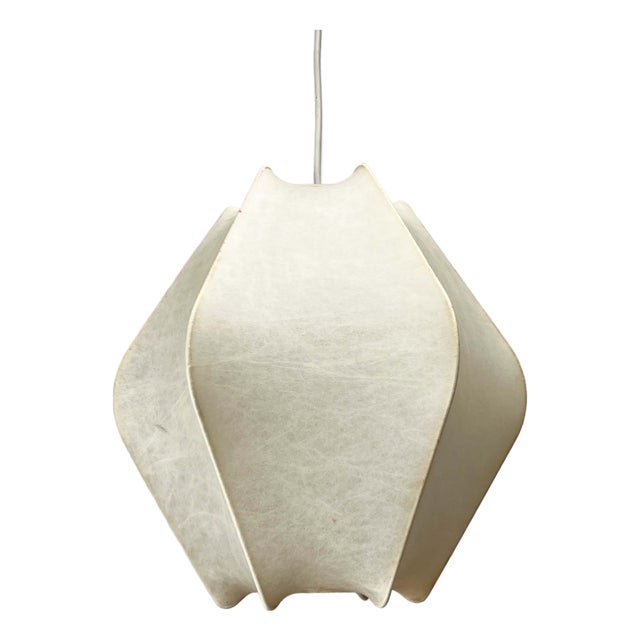 Mid-Century Modern German Cocoon Pendant Lamp by Friedel Wauer for Goldkant Leuchten, 1960s For Sale