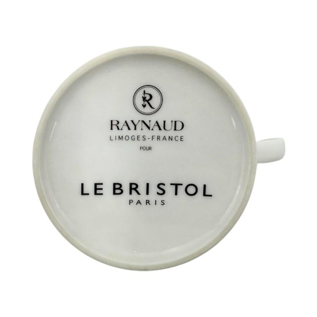 Ceramic Vintage Hotel Bristol Paris Porcelain Coffee Mug Cup For Sale - Image 7 of 12