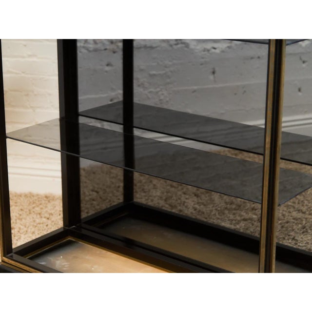 Mid 20th Century Styled After Drexel Heritage Et Cetera Asian Chinoiserie Black Lacquer China Display Cabinet For Sale - Image 11 of 11