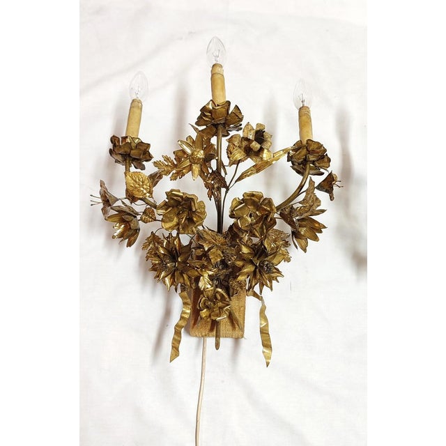 Brass Wall Lights, France, 1960s, Set of 2 For Sale - Image 4 of 18