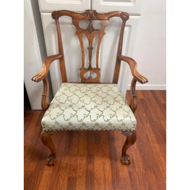 Chippendale Arm Chairs Chippendale Dining Room Thomasville Vintage For Sale - Image 3 of 4