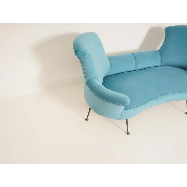 1950s Vintage Blue Sofa by Gigi Radice, 1950 For Sale - Image 5 of 6