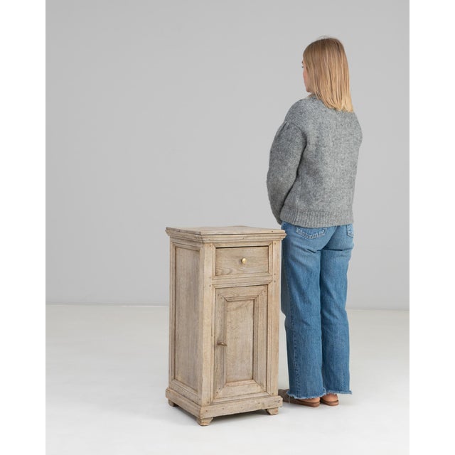 Brown 19th Century French Oak Bedside Table For Sale - Image 8 of 18