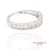 Metal 14k (585) White Gold Natural Diamond Engraved Band Ring, Size 6 For Sale - Image 7 of 9