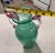 Glass Vintage Murano Scavo Amphora Glass Vase Seafoam Blue Iridescent 12in For Sale - Image 7 of 9