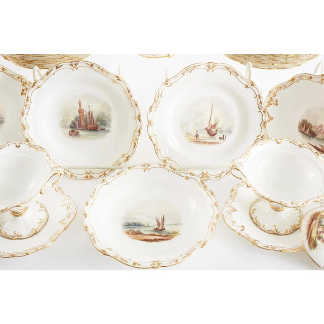 Antique English Porcelain Luncheon Service, 24 Pieces For Sale - Image 9 of 13