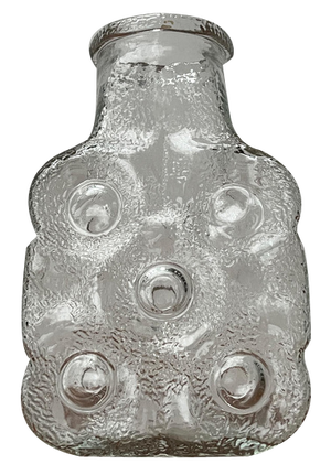 Vintage German Glass Vase Model on the Rocks by Lars Hellsten for Walther Glas, 1970s