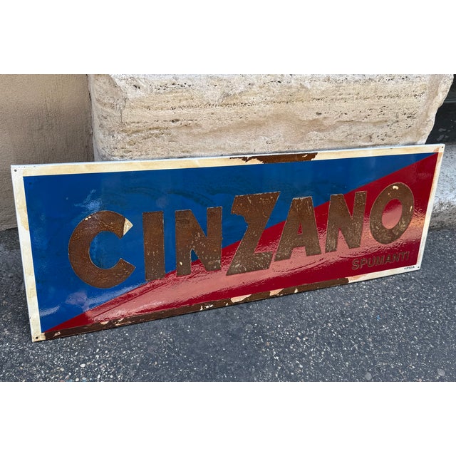 1960s Vintage Cinzano Sign, 1960s For Sale - Image 5 of 9