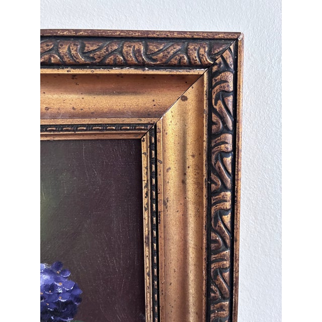 Vintage Original Flower Still Life Oil Painting: Framed Floral Art For Sale - Image 10 of 15