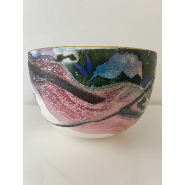 Vintage Ceramic Art Vessel - Dragonfly Bowl by Patrick Dragon For Sale - Image 4 of 11