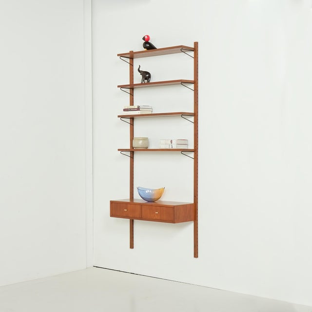 1960s Vintage Scandinavian Wall Unit with Console in the style of Poul Cadovius, 1960s For Sale - Image 5 of 15