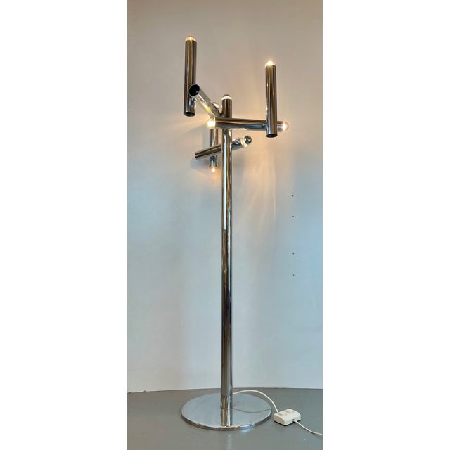 Reggiani Space Age Floor Lamp attributed to Goffredo Reggiani, Italy, 1970s For Sale - Image 4 of 12