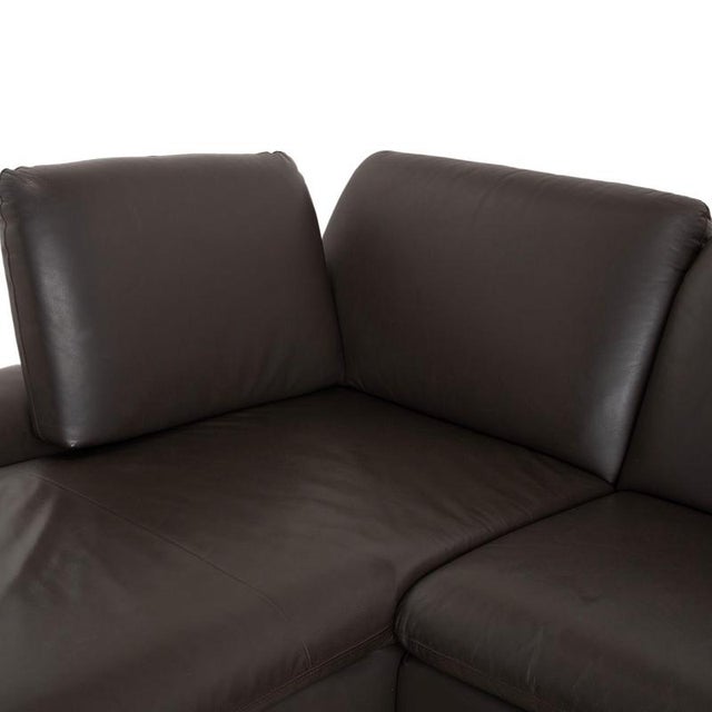 Brown Loop Corner Sofa in Dark Brown Leather from Willi Schillig For Sale - Image 8 of 16