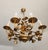 Hollywood Regency Eight-Light Floral Chandelier in Hand-Forged Dark Gilt Metal, Germany, 1960s For Sale - Image 4 of 18