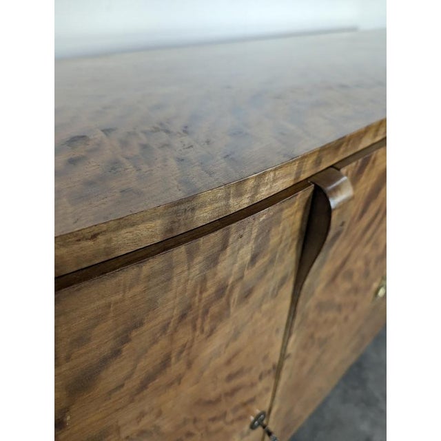 Brown Art Deco Style Sideboard in Maple Veneer For Sale - Image 8 of 10