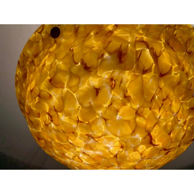 Art Deco Amber Glass Pendant Light, 1930s For Sale - Image 13 of 18