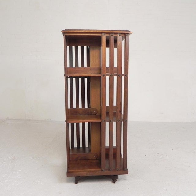 1930s Mahogany Book Carousel by G. Borgeaud, Paris, 1930s For Sale - Image 5 of 18