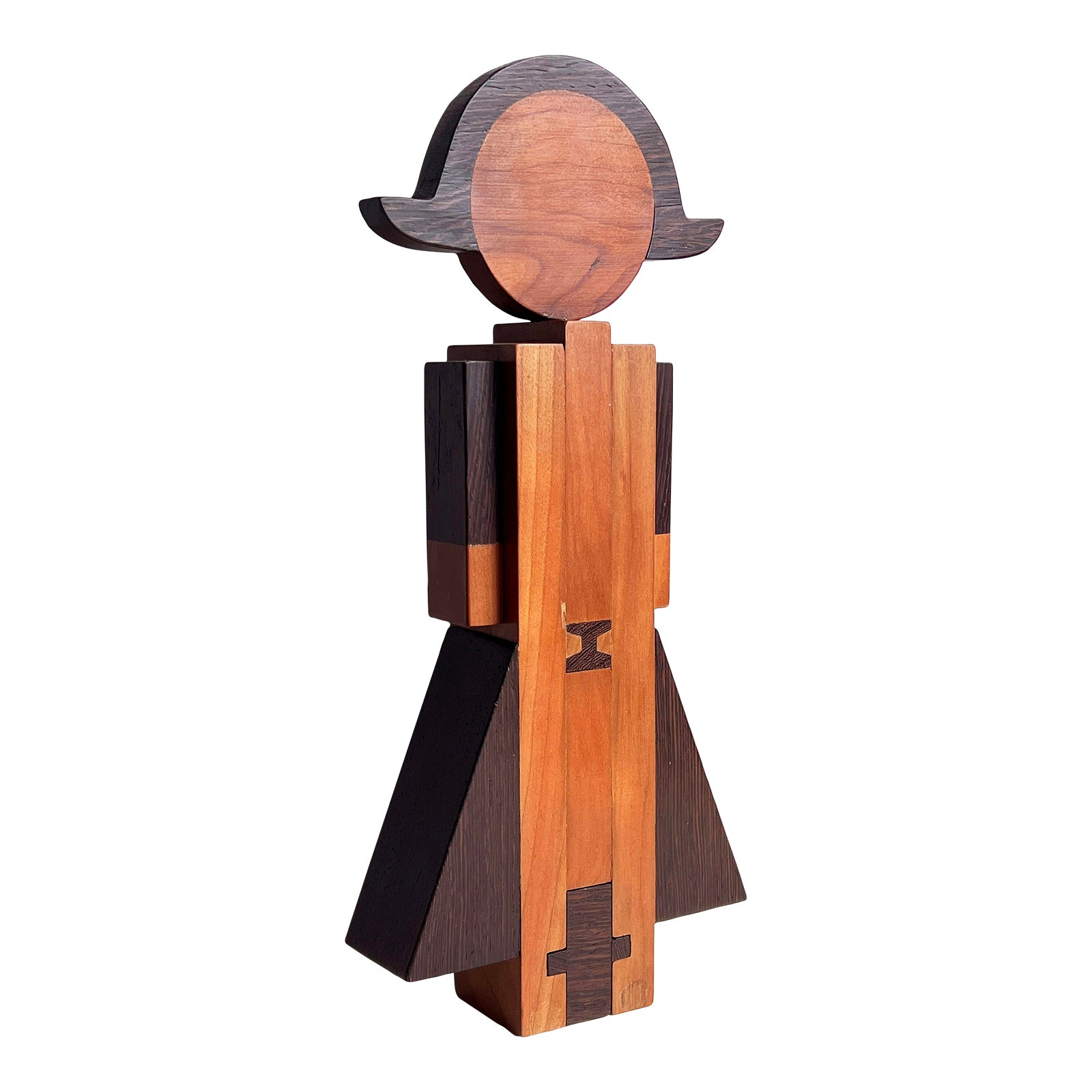 Vintage 1960's Italian Modernist Rosewood & Teak Wood Coat Hook in the Manner of Pamela Weir-Quiton