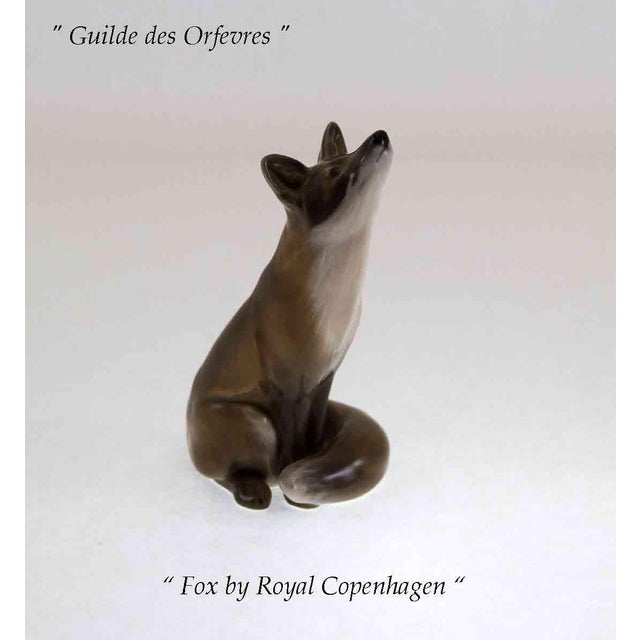 Royal Copenhagan 1960’s Vintage Royal Copenhagen Sitting Fox Figurine For Sale - Image 4 of 6