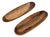 Vintage Olive Wood Hand-Carved Bread Bowls, Pair For Sale