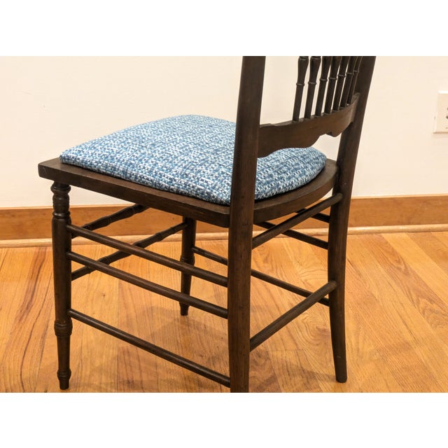 Wood Restored Spindle Back Chair For Sale - Image 7 of 10