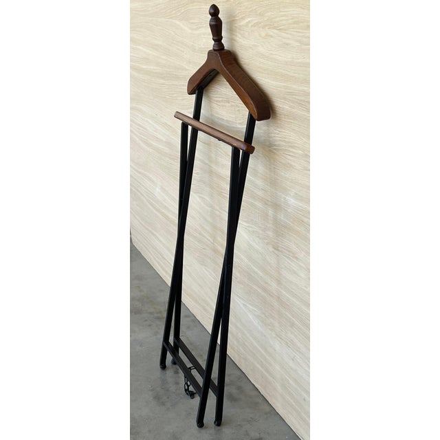 Mid 20th Century Ico Parisi Style Beechwood and Iron Suit Rack For Sale In Miami - Image 6 of 18