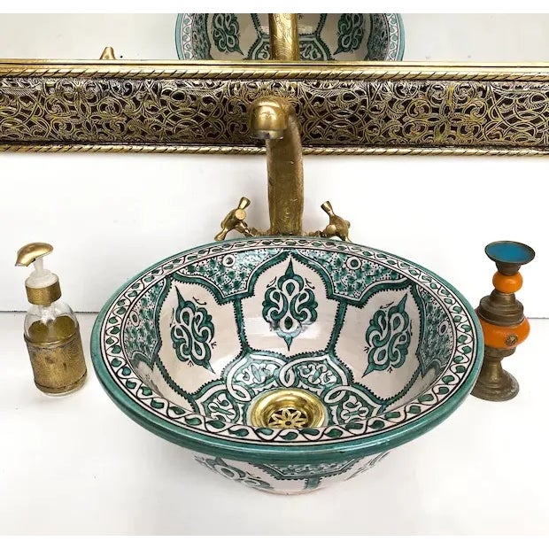 Moroccan Early 21st Century Nushi' Basin Traditional Moroccan Motifs and Patterns For Sale - Image 3 of 5