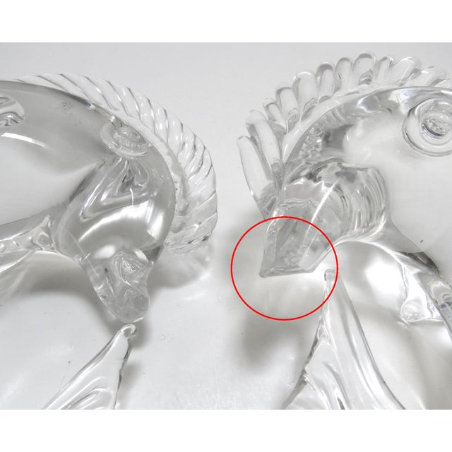 1960s Licio Zanetti Murano Clear Glass Fish Sculptures - A Pair For Sale - Image 9 of 10