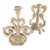Vintage Rococo Revival Cream Painted Acanthus Candlesticks, Coordinating Pair For Sale