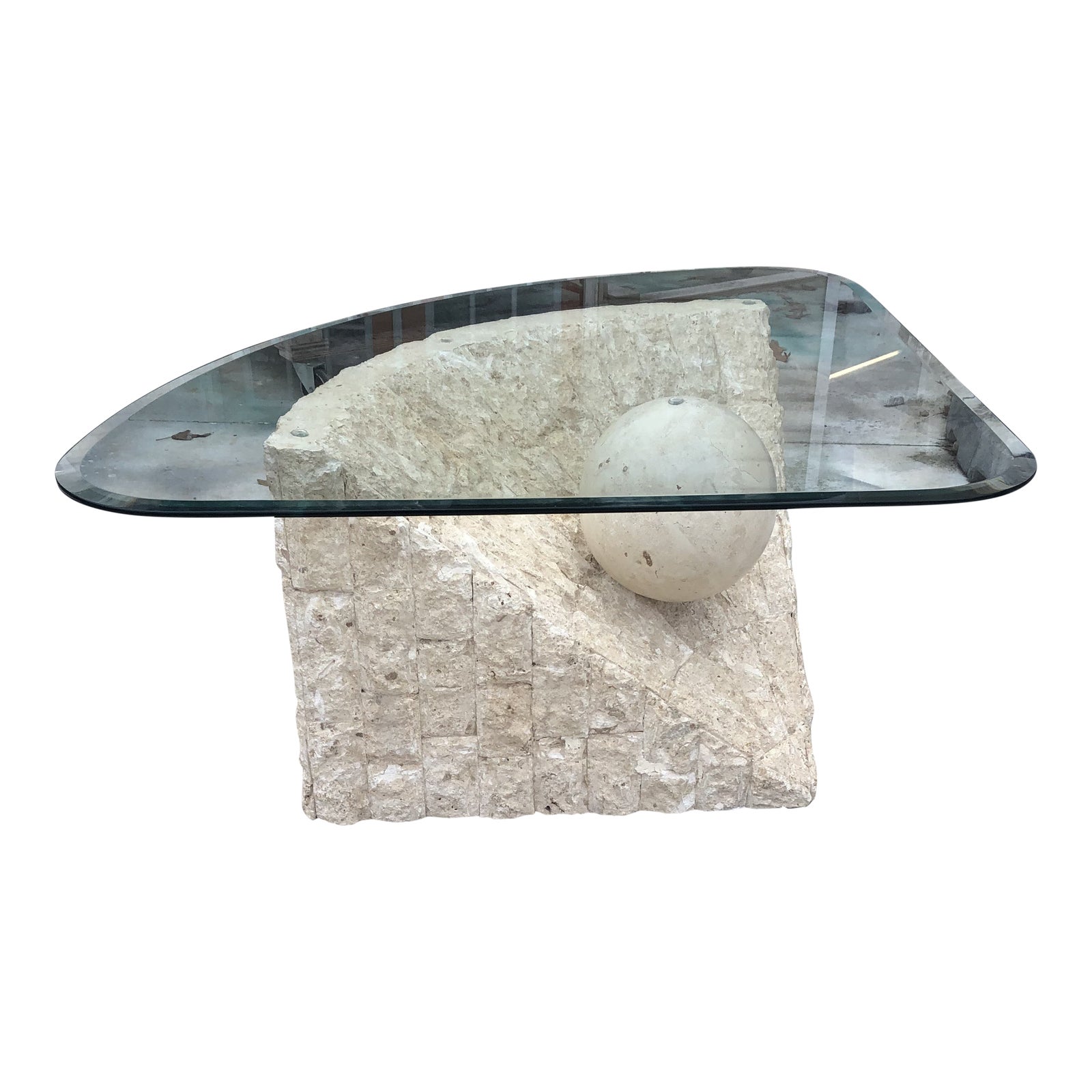 Vintage Postmodern Tessellated Stone Coffee Table Chairish