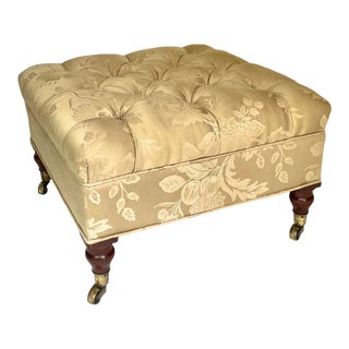 Tufted Ottoman by Hickory Chair For Sale