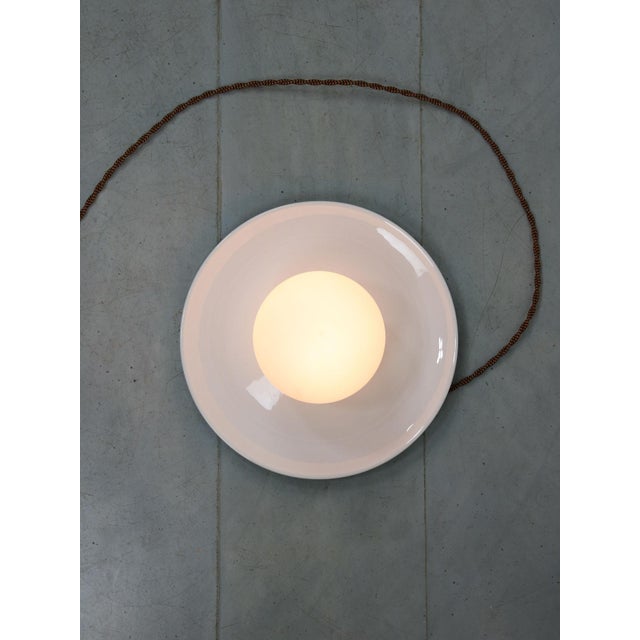 Vintage Wall Lamp in White Ceramic For Sale - Image 10 of 15