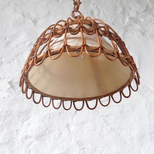 Brown Mid-Century Modern Pendant Lamp, 1960s For Sale - Image 8 of 14